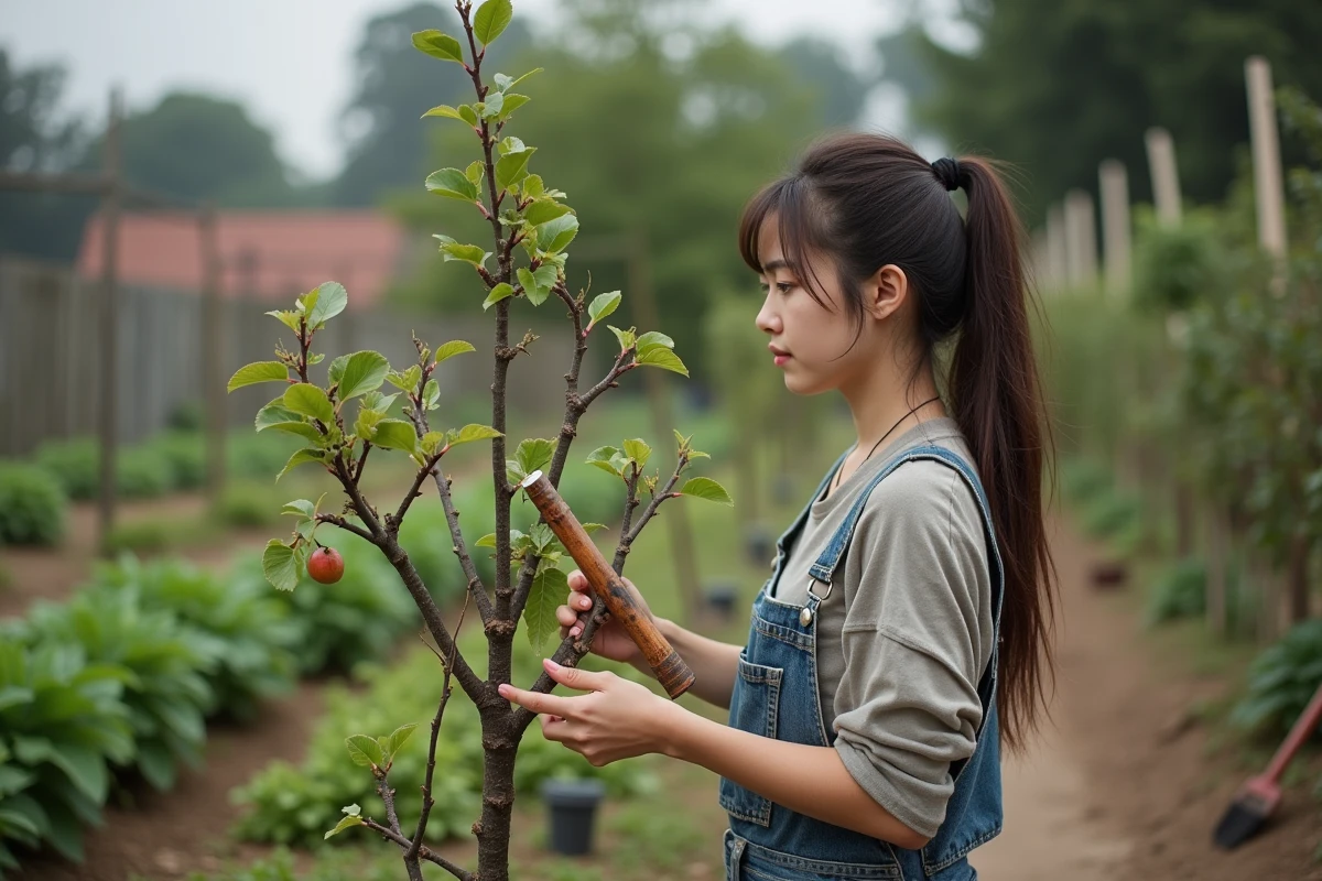 Jeune femme réfléchissant à la taille d
