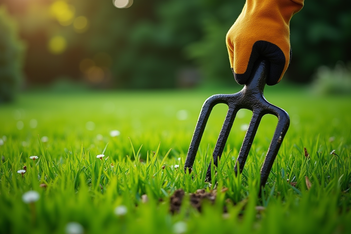 Aérer un gazon sans scarificateur : techniques simples et efficaces pour un gazon sain